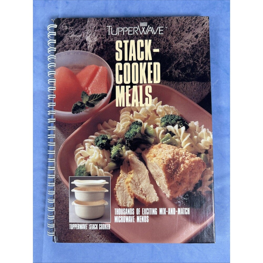 Tupperware Stack Cooked Meals 1990 HC Spiral Bound Recipes Vintage